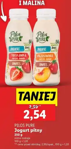 Lidl Jogurt pitny Pilos Pure oferta