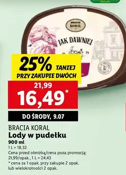 Lidl Lody w pudełku Bracia Koral oferta