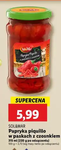 Lidl Papryka piquillo Sol&Mar w paskach z czosnkiem oferta