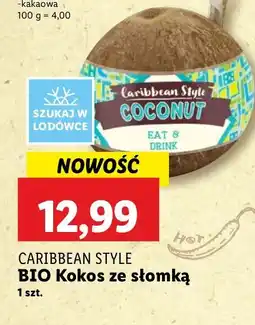 Lidl Kokos BIO ze słomką Caribbean Style oferta