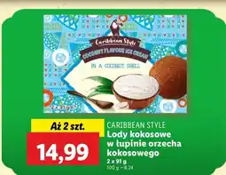 Lidl Lody kokosowe Caribbean Style w łupinie orzecha kokosowego oferta