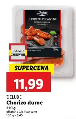Lidl Chorizo duroc pikantne lub klasyczne Deluxe oferta