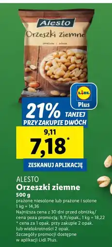 Lidl Orzeszki ziemne Alesto oferta
