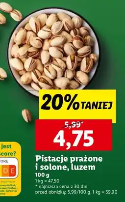Lidl Pistacje prażone i solone Alesto oferta