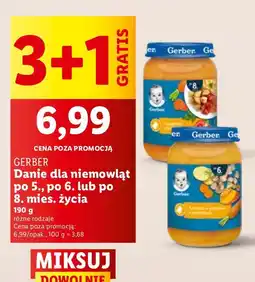Lidl Danie dla niemowląt Gerber oferta