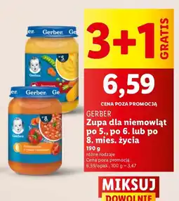 Lidl Zupa dla niemowląt Gerber oferta