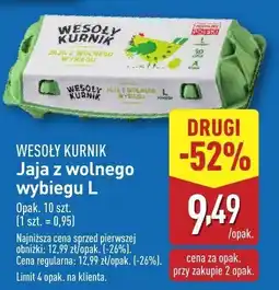 ALDI Jajka z wolnego wybiegu L Wesoły Kurnik oferta