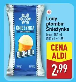 ALDI Lody plombir Śnieżynka oferta