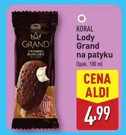 ALDI Lody Grand na patyku Koral oferta