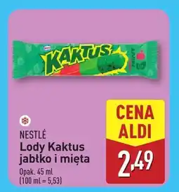 ALDI Lody Kaktus jabłko i mięta Nestlé oferta
