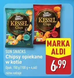 ALDI Chipsy opiekane w kotle Sun Snacks oferta