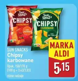 ALDI Chipsy karbowane Sun Snacks oferta