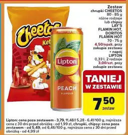 Carrefour Express Zestaw przekąski Cheetos/Lay's/Doritos + napój Lipton Cheetos/Lay's/Doritos/Lipton oferta