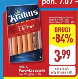 ALDI Parówki Krakus z szynki oferta