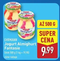 ALDI Jogurt Ehrmann Almighurt Fantasie oferta