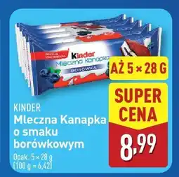 ALDI Baton Kinder Mleczna Kanapka o smaku borówkowym oferta