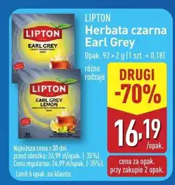 ALDI Herbata czarna Lipton Earl Grey oferta