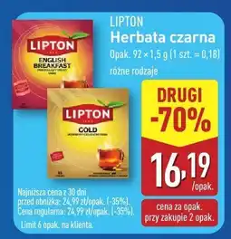 ALDI Herbata czarna Lipton różne rodzaje oferta