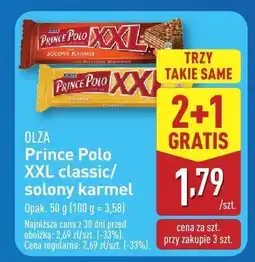 ALDI Baton Prince Polo XXL classic/solony karmel oferta