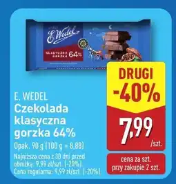 ALDI Czekolada E. Wedel klasyczna gorzka 64% oferta