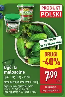 ALDI Ogórki małosolne Aldi oferta