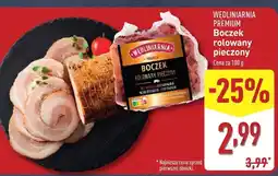 ALDI Wędlina Boczek rolowany pieczony Węedliniarnia Premium oferta