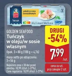 ALDI Tuńczyk Golden Seafood w oleju/w sosie własnym oferta