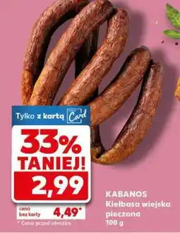 Kaufland KABANOS Kiełbasa wiejska pieczona 100 g oferta