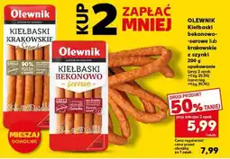 Kaufland OLEWNIK Kiełbaski bekonowo-serowe lub krakowskie z szynki 200 g oferta