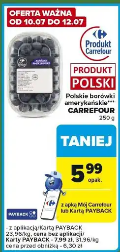 Carrefour Express Borówki amerykańskie Carrefour oferta