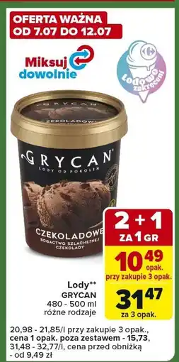 Carrefour Express Lody Grycan czekoladowe oferta