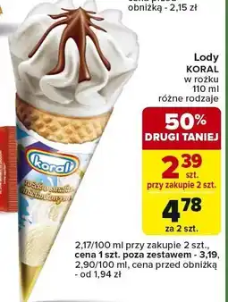 Carrefour Express Lody Koral w rożku oferta