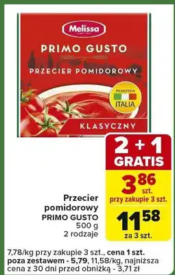 Carrefour Express Przecier pomidorowy Primo Gusto klasyczny 500g Melissa oferta