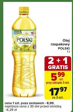 Carrefour Express Olej rzepakowy Polski 1l oferta