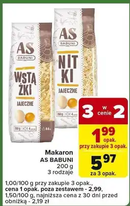 Carrefour Express Makaron As Babuni 500g oferta