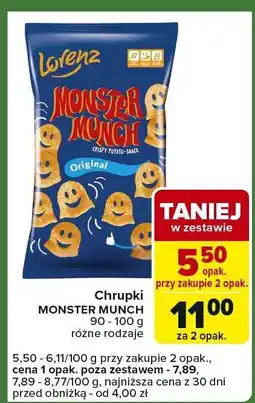 Carrefour Express Chrupki Monster Munch 90-100g Lorenz oferta