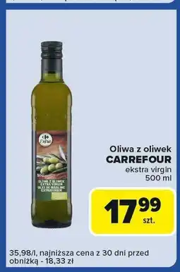 Carrefour Express Oliwa z oliwek Carrefour extra virgin 500ml oferta