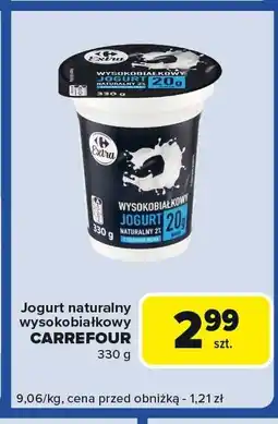 Carrefour Express Jogurt naturalny wysokobiałkowy Carrefour oferta