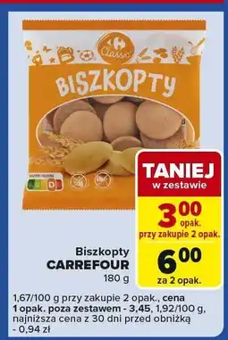 Carrefour Express Biszkopty Carrefour 180g oferta