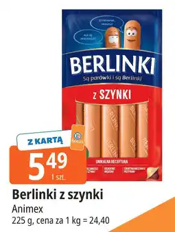E.Leclerc Parówki Berlinki z szynki Animex oferta