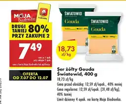 Biedronka Ser żółty Gouda Światowid oferta