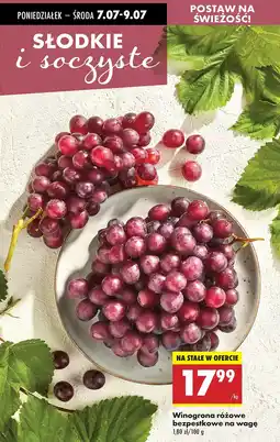 Biedronka Winogrona różowe bezpestkowe Biedronka oferta