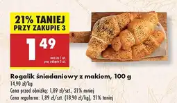 Biedronka Rogalik śniadaniowy z makiem Biedronka oferta