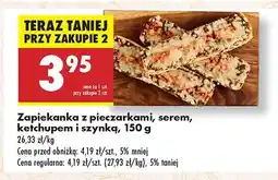 Biedronka Zapiekanka z pieczarkami, serem, ketchupem i szynką Biedronka oferta