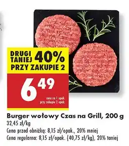 Biedronka Burger wołowy Czas na Grill oferta