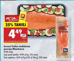 Biedronka Łosoś Coho rodzinna porcja Marinero oferta