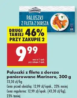 Biedronka Paluszki z fileta z dorsza panierowane Marinero oferta
