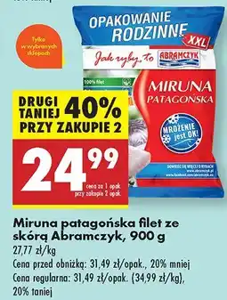 Biedronka Miruna patagońska filet ze skórą Abramczyk oferta