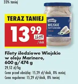 Biedronka Filety śledziowe Wiejskie w oleju Marinero oferta