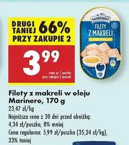 Biedronka Filety z makreli w oleju Marinero oferta